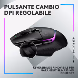 Logitech G G502 X Plus mouse Gaming Mano destra RF Wireless Ottico 25600 DPI - Vista aggiuntiva 6