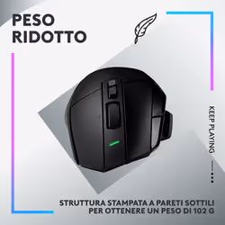 Logitech G G502 X Lightspeed mouse Gaming Mano destra RF Wireless Ottico 25600 DPI - Vista aggiuntiva 6