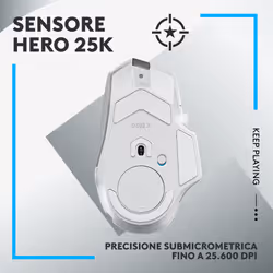 Logitech G G502 X Lightspeed mouse Gaming Mano destra RF Wireless Ottico 25600 DPI - Vista aggiuntiva 4