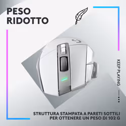Logitech G G502 X Lightspeed mouse Gaming Mano destra RF Wireless Ottico 25600 DPI - Vista aggiuntiva 6