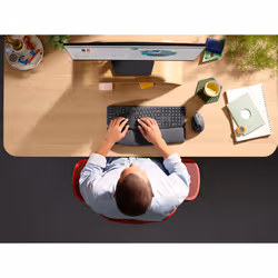 Logitech K860 for Business tastiera Ufficio Bluetooth AZERTY Francese Grafite - Vista aggiuntiva 8