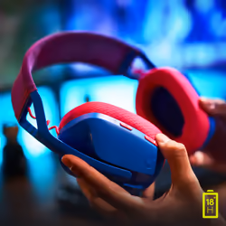 Logitech G G435 LIGHTSPEED Cuffie Gaming Wireless Bluetooth - Cuffie Over Ear Leggere, Microfoni Integrati, Batteria da 18 Ore, Compatibile con Dolby Atmos, PC, PS4, PS5, Smartphone. Blu - Vista aggiuntiva 5