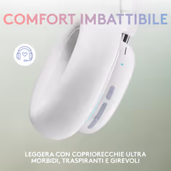 Logitech G G735 Auricolare Con cavo e senza cavo A Padiglione Gaming Bluetooth Bianco - Vista aggiuntiva 7