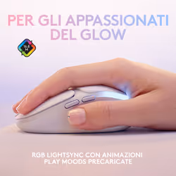 Logitech G G705 mouse Gaming Mano destra RF senza fili + Bluetooth Ottico 8200 DPI - Vista aggiuntiva 5