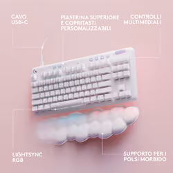 Logitech G G713 tastiera Gaming USB QWERTY US International Bianco - Vista aggiuntiva 6