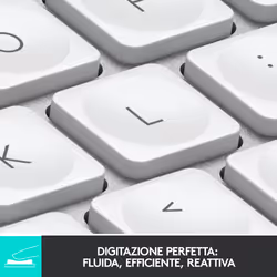Logitech MX Keys Mini tastiera Ufficio RF senza fili + Bluetooth QWERTY Italiano Grigio - Vista aggiuntiva 5