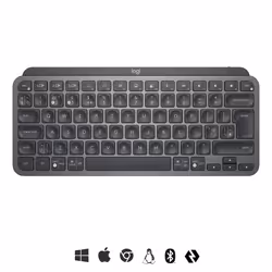 Logitech MX Keys Mini tastiera Ufficio RF senza fili + Bluetooth QWERTY US International Grafite - Vista aggiuntiva 6