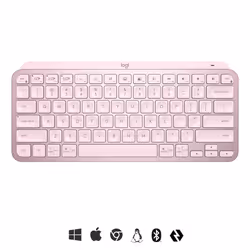 Logitech MX Keys Mini tastiera Ufficio RF senza fili + Bluetooth QWERTY Inglese Rosa - Vista aggiuntiva 6