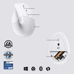 Logitech Lift for Business mouse Ufficio Mano destra RF senza fili + Bluetooth Ottico 4000 DPI - Vista aggiuntiva 6