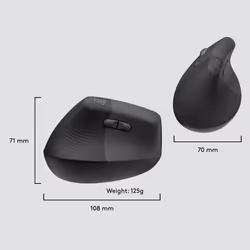 Logitech Lift for Business mouse Ufficio Mancino RF senza fili + Bluetooth Ottico 4000 DPI - Vista aggiuntiva 7