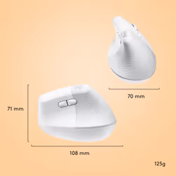 Logitech Lift for Mac mouse Ufficio Mano destra RF senza fili + Bluetooth Ottico 4000 DPI - Vista aggiuntiva 8