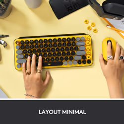 Logitech POP Keys Tastiera Meccanica Wireless con Tasti Emoji Personalizzabili, Design Compatto Durevole, Connettività Bluetooth o USB, Compatibilità Multidispositivo e OS - Blast - Vista aggiuntiva 5