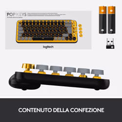 Logitech POP Keys Tastiera Meccanica Wireless con Tasti Emoji Personalizzabili, Design Compatto Durevole, Connettività Bluetooth o USB, Compatibilità Multidispositivo e OS - Blast - Vista aggiuntiva 8