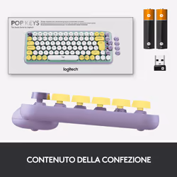 Logitech POP Keys Tastiera Meccanica Wireless con Tasti Emoji Personalizzabili, Design Compatto Durevole, Connettività Bluetooth o USB, Compatibilità Multidispositivo e OS - Daydream - Vista aggiuntiva 8