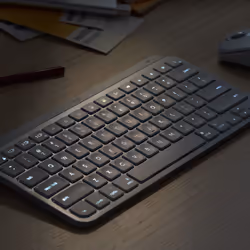 Logitech Mx Keys Mini For Business tastiera Ufficio RF senza fili + Bluetooth QWERTY US International Grafite - Vista aggiuntiva 4