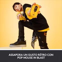 Logitech POP Mouse Wireless con Emoji personalizzabili, Tecnologia SilentTouch, Precisione e Velocità, Design Compatto, Bluetooth, USB, Multidispositivo, Compatibile OS - Blast - Vista aggiuntiva 4