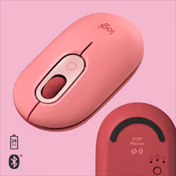 Logitech POP Mouse Wireless con Emoji personalizzabili, Tecnologia SilentTouch, Precisione e Velocità, Design Compatto, Bluetooth, USB, Multidispositivo, Compatibile OS - Heartbreaker - Vista aggiuntiva 6