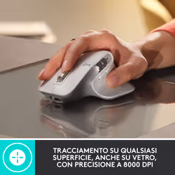 Logitech MX Master 3S mouse Ufficio Mano destra RF senza fili + Bluetooth Laser 8000 DPI - Vista aggiuntiva 8