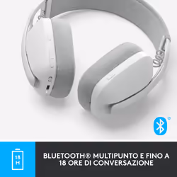 Logitech Zone Vibe 100 Auricolare Wireless A Padiglione Musica e Chiamate Bluetooth Bianco - Vista aggiuntiva 5