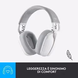 Logitech Zone Vibe 100 Auricolare Wireless A Padiglione Musica e Chiamate Bluetooth Bianco - Vista aggiuntiva 7