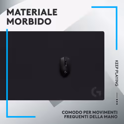 Logitech G G840 Tappetino per mouse per gioco da computer Nero - Vista aggiuntiva 7