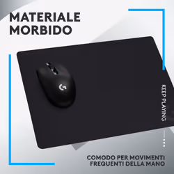 Logitech G G240 Tappetino per mouse per gioco da computer Nero - Vista aggiuntiva 7