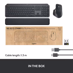 Logitech MX Keys combo for Business Gen 2 tastiera Mouse incluso Ufficio RF senza fili + Bluetooth QWERTY Spagnolo Grafite - Vista aggiuntiva 8