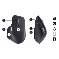 Logitech MX Keys combo for Business Gen 2 tastiera Mouse incluso Ufficio RF senza fili + Bluetooth QWERTY US International Grafite - Vista aggiuntiva 6