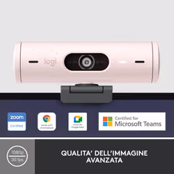 Logitech Brio 500 webcam 4 MP USB-C Bianco - Vista aggiuntiva 8