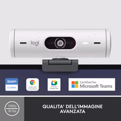 Logitech Brio 500 webcam 4 MP USB-C Bianco - Vista aggiuntiva 6