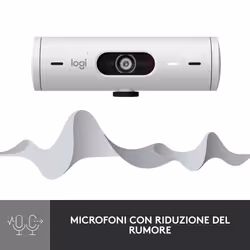 Logitech Brio 500 webcam 4 MP USB-C Bianco - Vista aggiuntiva 8