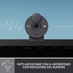 Logitech Brio 300 webcam 2 MP USB-C Grafite - Vista aggiuntiva 4