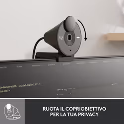 Logitech Brio 300 webcam 2 MP USB-C Grafite - Vista aggiuntiva 5