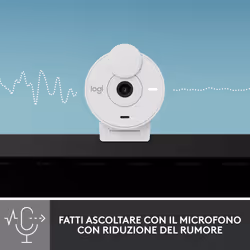 Logitech Brio 300 webcam 2 MP USB-C Bianco - Vista aggiuntiva 4