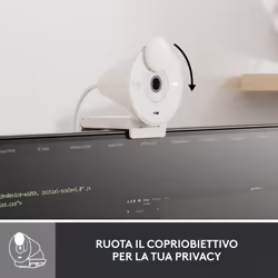 Logitech Brio 300 webcam 2 MP USB-C Bianco - Vista aggiuntiva 5