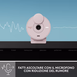 Logitech Brio 300 webcam 2 MP USB-C Rosa - Vista aggiuntiva 4