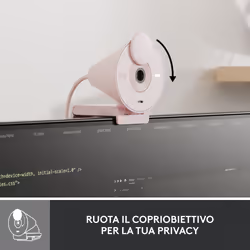 Logitech Brio 300 webcam 2 MP USB-C Rosa - Vista aggiuntiva 5