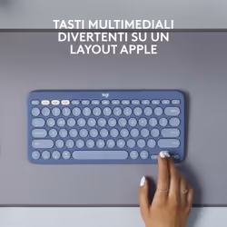 Logitech K380 for Mac tastiera Universale Bluetooth QWERTY Italiano Blu - Vista aggiuntiva 5