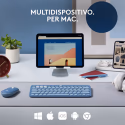 Logitech K380 for Mac tastiera Universale Bluetooth QWERTY Italiano Blu - Vista aggiuntiva 7