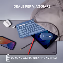 Logitech K380 for Mac tastiera Universale Bluetooth QWERTY Italiano Blu - Vista aggiuntiva 8