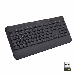 Logitech Signature K650, Taille réelle (100 %), Sans fil, RF sans fil + Bluetooth, Clavier à membrane, QWERTY, Graphite