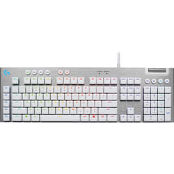 Logitech G 920-011356 tastiera Gaming USB AZERTY Francese Alluminio, Bianco