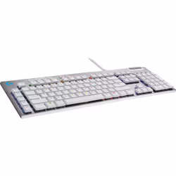 Logitech G 920-011356 tastiera Gaming USB AZERTY Francese Alluminio, Bianco
