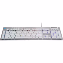 Logitech G 920-011356 tastiera Gaming USB AZERTY Francese Alluminio, Bianco