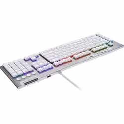 Logitech G 920-011356 tastiera Gaming USB AZERTY Francese Alluminio, Bianco - Vista aggiuntiva 4