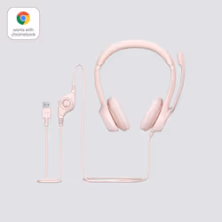 Logitech H390 Auricolare Cablato A Padiglione Ufficio USB tipo A Rosa - Vista aggiuntiva 6