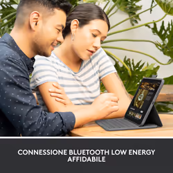Logitech Slim Folio QWERTY Italiano Bluetooth Grigio - Vista aggiuntiva 4