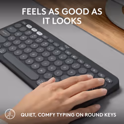 Logitech Pebble Keys 2 K380s tastiera Universale RF senza fili + Bluetooth AZERTY Francese Grafite - Vista aggiuntiva 5
