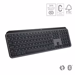 Logitech MX Keys S tastiera Universale RF senza fili + Bluetooth QWERTY US International Grafite - Vista aggiuntiva 4