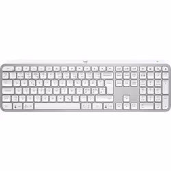 Logitech MX Keys S, Wireless, RF senza fili + Bluetooth, Tasto con meccanismo a forbici, QWERTY, LED, Alluminio, Bianco